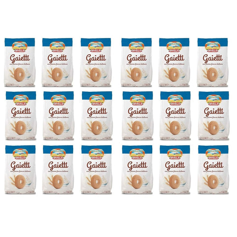 Divella Kekse Divella Gaietti Shortbread Kekse mit frischer italienischer Sahne 400 g 18x italienisch Original 8005121214321