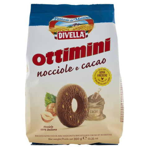 Divella Kekse Divella Ottimini Nocciole e Cacao Haselnüsse und Kakao 3x350gr 8005121213874