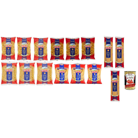 Divella Pasta Testpaket Rigatoni Fusilli Linguine Paternosti Lisci Ziti Tagliati, Italienische Nudeln aus Hartweizengrieß, 15x 500 g italienisch Original