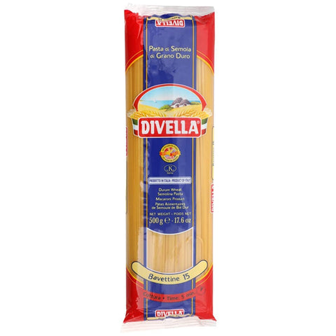 Divella Bavettine n°15 Hartweizengrieß Pasta Italienische Nudeln Packung 500 g 10x italienisch Original + kostenlos Polpa di Pomodoro 400 g Dose