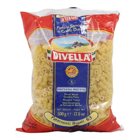 Divella Paternosti Rigati N. 63 Hartweizengrieß Pasta Italienische Nudeln Packung 500 g 10x italienisch Original + kostenlos Polpa di Pomodoro 400 g Dose