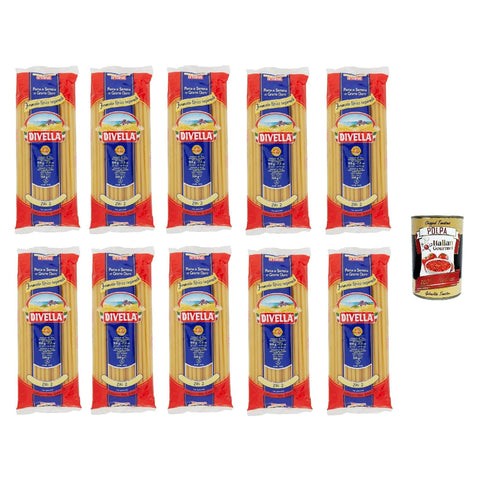 Divella Ziti N. 2 Hartweizengrieß Pasta Italienische Nudeln Packung 10x500g Original italienisch