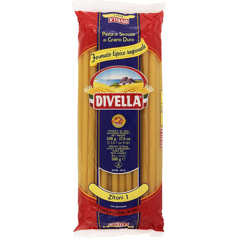 Divella Zitoni N. 1 Hartweizengrieß Pasta Italienische Nudeln Packung 10x500g Original italienisch
