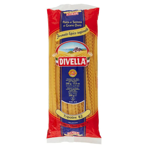 Divella Nudeln & Pasta Divella Tripoline N. 82 Hartweizengrieß Pasta Italienische Nudeln 500g Packung 10x Original italienisch inkl. Italian Gourmet Polpa di Pomodoro 400g Dose 8005121002829