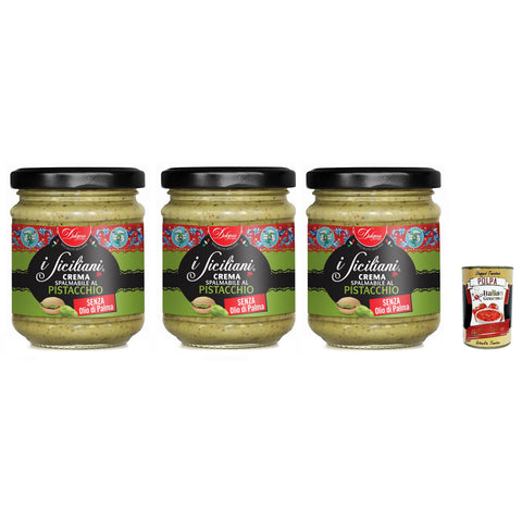 Dolgam I Siciliani Crema Spalmabile al Pistacchio Pistazien Streichfähige Creme Pistazien Streichcreme 3x200g Original italienisch Aufstrich