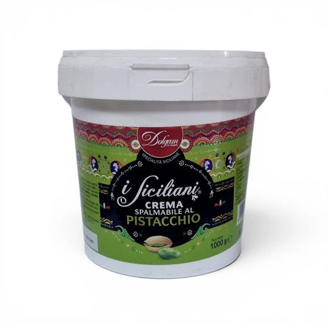 Dolgam Crema Schokoladenaufstrich Dolgam I Siciliani Crema spalmabile al pistacchio 1 kg süßer Pistazienaufstrich 8008052304352