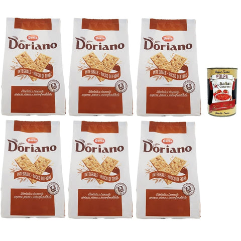 Doria Chips Doria Doriano Crackers Integrali Vollkorn Salzgebäck gesalzen kekse 6x 700 g Chips italienisch Original 8000605830745