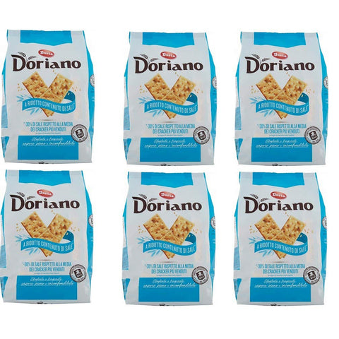 Doria Doriano Crackers ohne Salzkörner Salzgebäck gesalzen kekse 6x 700g Original italienisch