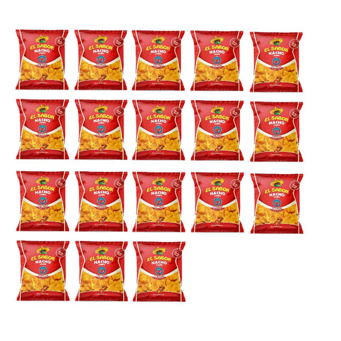 El Sabor Abgepackte Gebäckstücke El Sabor Nacho Chili Flavor Nacho Chili Geschmack 18 x 100g 5202175001034