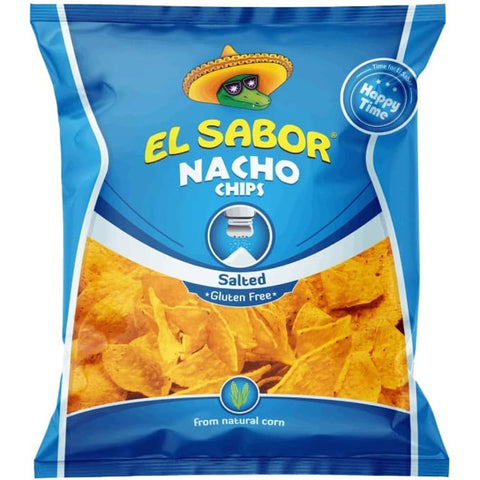 El Sabor Abgepackte Gebäckstücke El Sabor Nacho Natural Flavor Natürlicher Geschmack 18x 100 gr Abgepackte Gebäckstücke italienisch Original 5202175001096