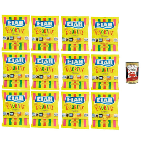 Elah Snack Kuchen & Backwaren Elah Assortite Toffee La caramella classica Mou, Die Italienisch Klassische Milch Mou Süßigkeiten, bonbons lollies, 12x 150 g Original italienisch inkl. Italian Gourmet Polpa 400g 8004610103122
