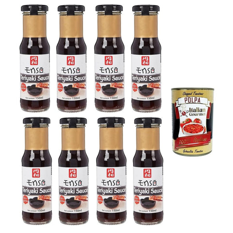 Enso Salsa Sojasaucen Enso Salsa Teriyaki Sauce cuisine 8x150 ml Sojasaucen italienisch Original 8032804040014