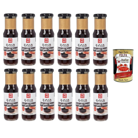 Enso Salsa Teriyaki Sojasaucen Enso Salsa Teriyaki Sauce cuisine 12x150ml Original italienisch inkl. Italian Gourmet Polpa di Pomodoro 400g 8032804040014