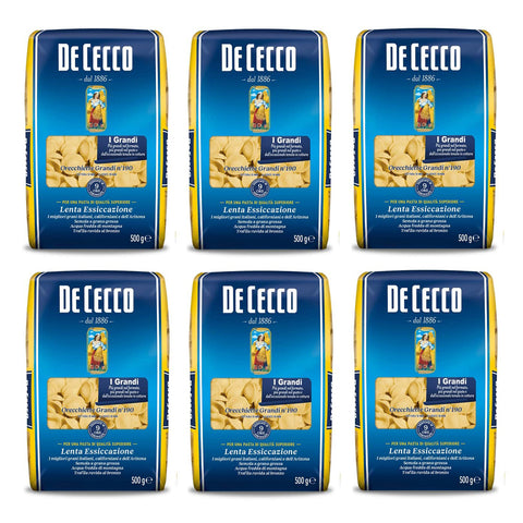 F.lli De Cecco De Cecco Orecchiette Grandi n°190 Hartweizengrieß Pasta 6x 500g italienisch Original