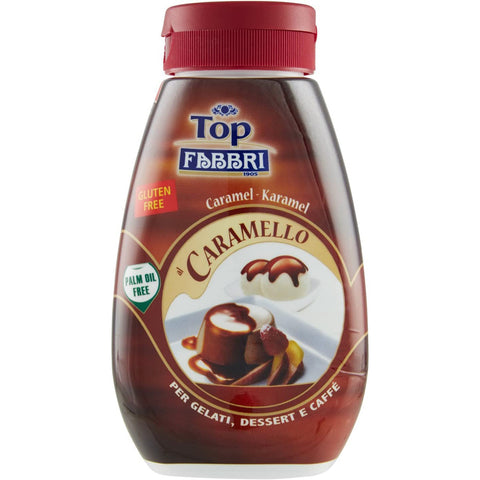 Fabbri Topping Caramello süße Karamellsauce für Eis Desserts und Kaffee Gluten-frei gebrauchsfertige Sauce dessertsaucen 225 g 3x italienisch Original