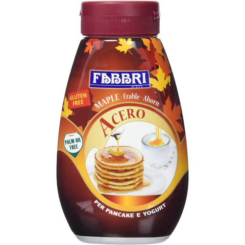 Fabbri Topping Acero süße Sauce mit Ahornsirup für pancake und joghurt Gluten frei gebrauchsfertige Sauce dessertsaucen 6x 220g italienisch Original
