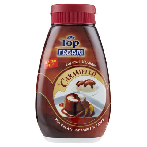 Fabbri Topping Caramello süße Karamellsauce für Eis, Desserts und Kaffee Gluten frei gebrauchsfertige Sauce dessertsaucen 1x225g Original italienisch