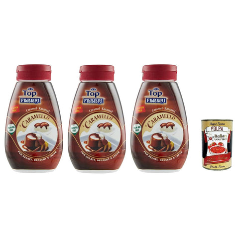Fabbri Topping Caramello süße Karamellsauce für Eis Desserts und Kaffee Gluten-frei gebrauchsfertige Sauce dessertsaucen 3x225 g italienisch Original Pastasauce