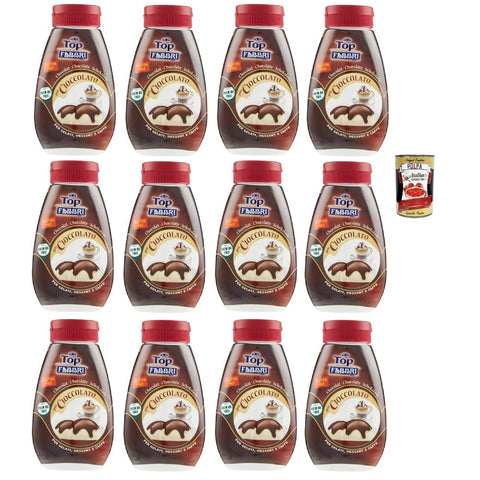 Fabbri Sirupe Fabbri Topping sauce Cioccolato Schokolade für Eis, Desserts und Kaffee 12x 225 g Gluten frei gebrauchsfertige Sauce italienisch Original 8032804040014