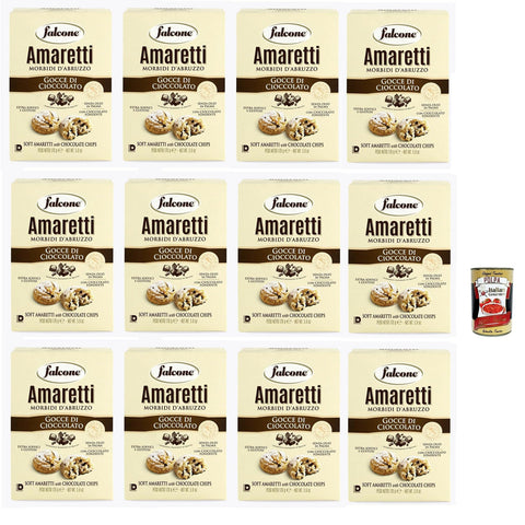 Falcone Amaretti Morbidi d´Abruzzo al cioccolato 'Amaretti Schokolade', Traditionelle italienische Kekse, 12x 170 g italienisch Original