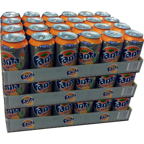 Fanta Orange Zero 72 x 0,33 l Dose XXL Paket Limonade italienisch Original