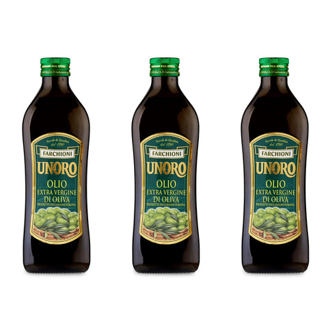 Farchioni Unoro Extra Natives nativ Olivenöl olio extravergine oliva 3x0,75l Original italienisch Feinkost