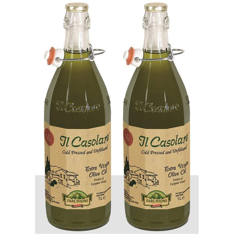 Farchioni Il Casolare Olivenöl Extra Virgin Packung mit 2 1x1l Original italienisch Feinkost