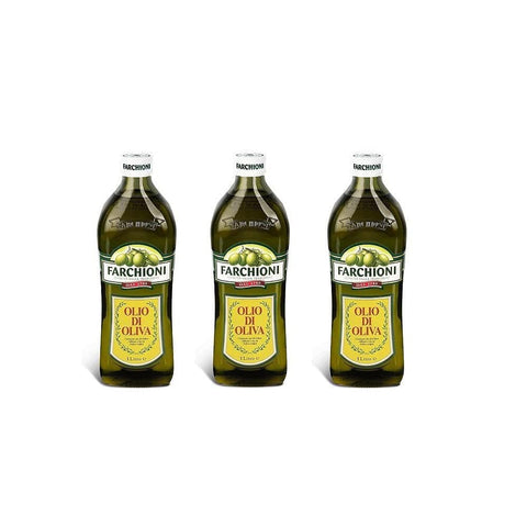 Farchioni Oliven Farchioni Olio di Oliva Italienisches Olivenöl - Glas,, 3 Stück 1 l Original italienisch 8007153004017