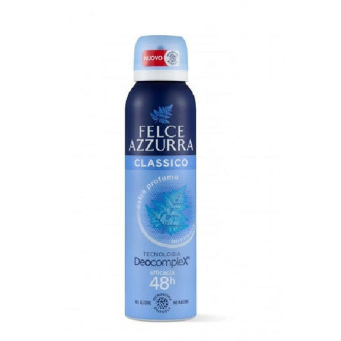 Felce azzurra Deodorant Spray Classico Formel IdraTalk, Wirksamkeit 48 Stunden, Keine Flecken 12x 150ml inkl. Italian Gourmet polpa 400g Original italienisch