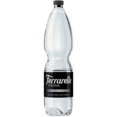 Ferrarelle Maxima Sparkling Water, 1,5 x 6 Liter PET Wasserflaschen Kohlensäurehaltiges Wasser italienisch Original