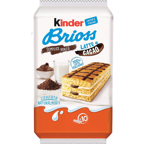 Ferrero Kinder Brioss Kuchen mit Milch und kakao 10x 30 gr kekse cookies riegel italienisch Original