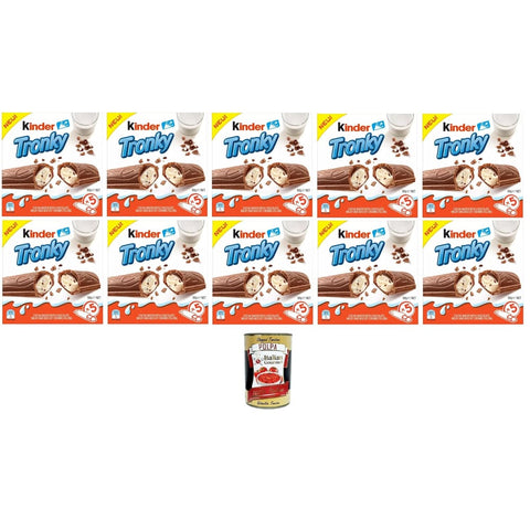 FERRERO Kekse FERRERO Kinder Tronky Kakaowaffel, cremige Milchfüllung mit Keksstücken, 10x 90 g Original italienisch inkl. Italian Gourmet Polpa 400g 8032804040014
