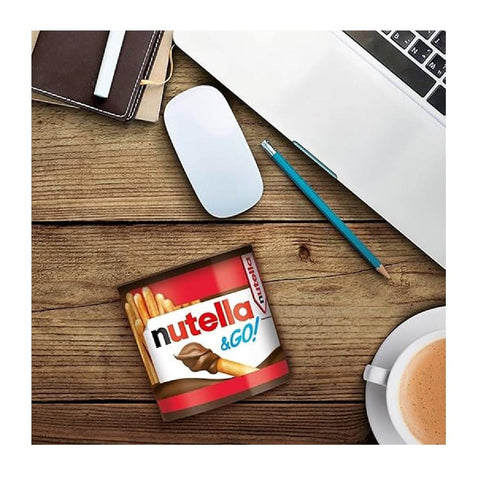 Ferrero Kekse Ferrero Nutella &GO Snack auf Basis von Haselnuss und Kakao Streichcreme und knusprige herzhafte Kekse 2x48gr + 2x48g italienisch Original 8000500301609