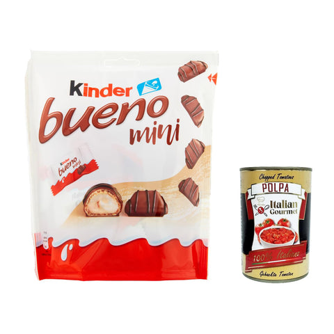 Ferrero KINDER Bueno MINI Milch Haselnuss Geschmack Schokoriegel mit Milch Haselnuss Creme 12x 108g italienisch Original