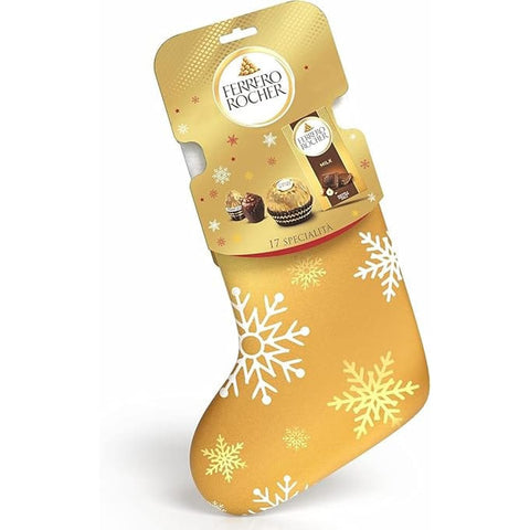Ferrero Schokolade Ferrero Rocher Calza Strumpf 17 Ferrero Spezialitäten Befana Geschenkidee 255 g italienisch Original 8000500456446