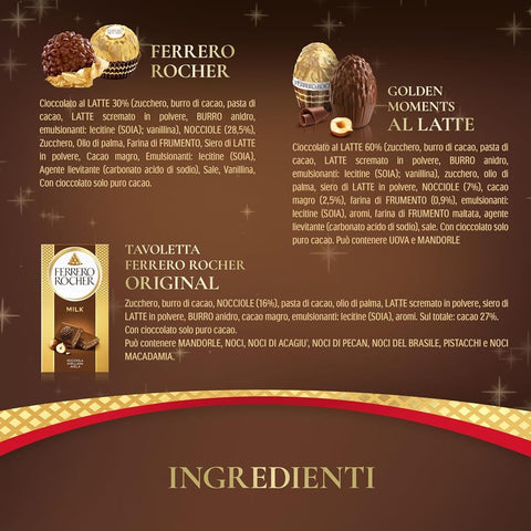 Ferrero Schokolade Ferrero Rocher Calza Strumpf 17 Ferrero Spezialitäten Befana Geschenkidee 255 g italienisch Original 8000500456446