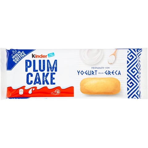Ferrero Kinder Plumcake kuchen zubereitet mit cremigem griechischem Joghurt und weichem Snackkuchen ( 6 x 32 g italienisch Original