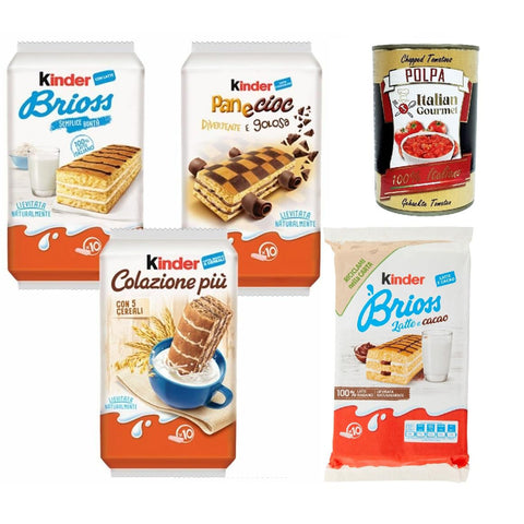 Ferrero Kinder Start pack Brioss, paneciok, latte e cacao, colazione piu', Kuchen mit Milch und Kakao 4 Stück Kekse Riegel italienisch Original