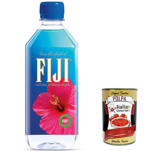 Fiji Water Fiji Wasser Natural Artesian Water Wasserflaschen 500 ml 24x italienisch Original Pastasauce + kostenlos polpa 400 g