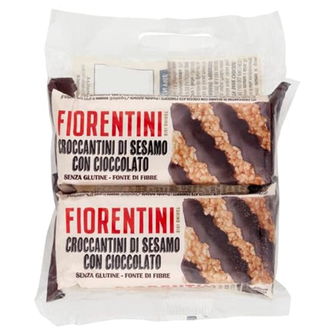 Fiorentini Croccantini di Sesamo con Cioccolato Sesam Crunchies mit Schokolade 10x 120gr italienisch Original
