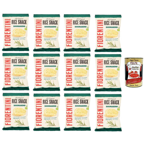 Fiorentini Flips Fiorentini gli Originali Rice Snack Rosmarino the Originals Reissnack Rosmarin 12x 40 g italienisch inkl. Italian Gourmet Polpa 400g 8032804040014