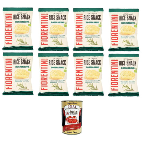 Fiorentini Flips Fiorentini gli Originali Rice Snack Rosmarino the Originals Reissnack Rosmarin 8x 40 g inkl. Italian Gourmet polpa 400g Original italienisch 8032804040014
