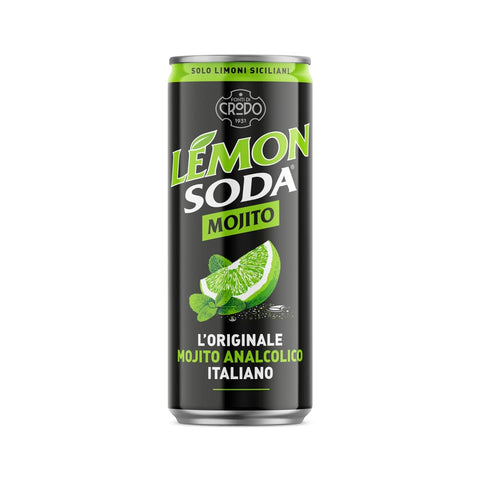 Fonti di Crodo 1931 ORAN SODA Limonade Fonti di Crodo 1931 ORAN SODA MOJITOSODA 24 x 0,33 l Dose MOJITO SODA ohne Alkohol Limonade italienisch Original 8000845065457