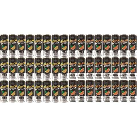 Fonti di Crodo Soda-Mix ZERO 48x330 ml (24x Lemon Soda und 24x Oran Soda) italienisch Original