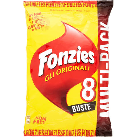 Fonzies Multipack mais Maissnack mit Käse chips 10 für 8 Portionstüten á Käsechips 10x 23g Original italienisch
