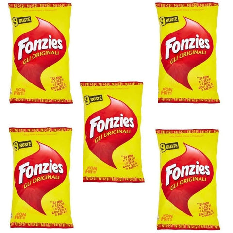 Fonzies Chips Fonzies 23g - Maissnack mit Käse 211g in 5 für 9 Portionstüten á chips 45x 23g Original italienisch 4009267000033