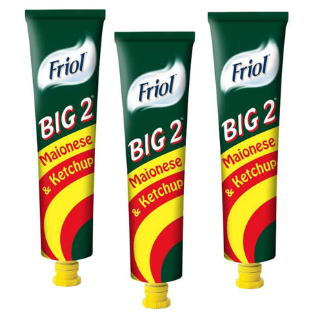 Friol Big 2 Ketchup und Mayonnaise Würzsaucen Sauce in Tube 190 g 3x italienisch Original