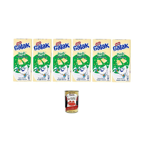 Galak PoPri' Praline 5x Galak PoPri' Weiße Schokolade mit Getreide, 90g+ Italian Gourmet polpa 400g SONDERANGEBOT 8000300391206
