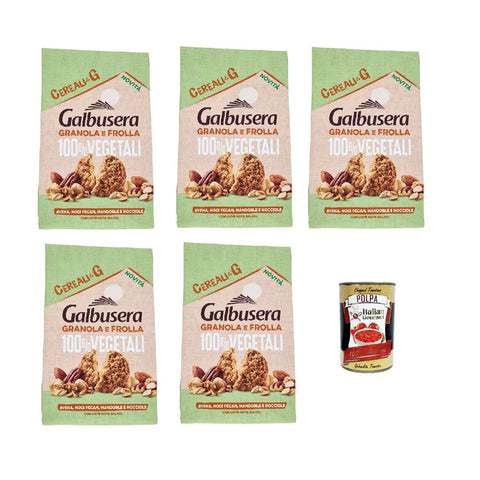 Galbusera Cereali Müsli Galbusera Cereali G Granola e Frolla 100% Vegetali Avena, noci, mandorle e nocciole 280 g, 100% pflanzliche Kekse mit Hafer, Pekannüssen, Mandeln und 8032804040014