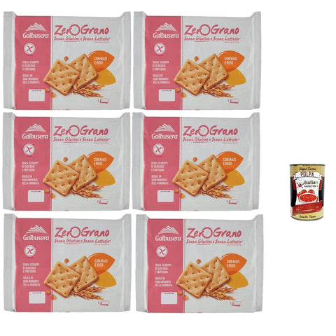 Galbusera Chips Galbusera ZeroGrano cracker con riso e mais senza glutine e senza lattosio, Glutenfrei und laktosefreie Cracker mit Reis und Mais, 6x 320 g italienisch Original 8032804040014